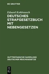 Book cover of Deutsches Strafgesetzbuch mit Nebengesetzen by Eduard Kohlrausch