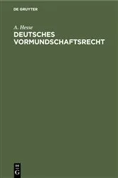 Book cover of Deutsches Vormundschaftsrecht by Unknown