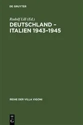 Book cover of Deutschland – Italien 1943–1945 by Rudolf Lill