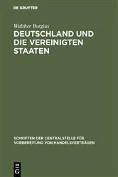 Book cover of Deutschland und die Vereinigten Staaten by Walther Borgius