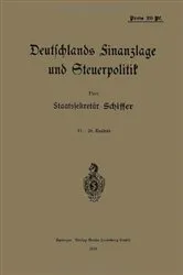 Book cover of Deutschlands Finanzlage und Steuerpolitik by Unknown