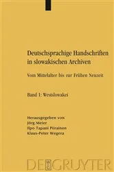 Book cover of Deutschsprachige Handschriften in slowakischen Archiven by Jörg Meier