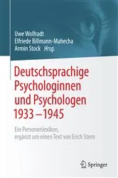 Book cover of Deutschsprachige Psychologinnen und Psychologen 1933–1945 by Uwe Wolfradt