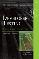 Book cover of Developer Testing by Alexander Tarlinder