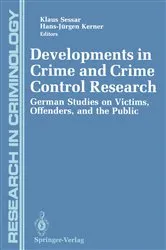 Book cover of Developments in Crime and Crime Control Research by Klaus Sessar