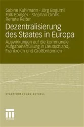 Book cover of Dezentralisierung des Staates in Europa by Sabine Kuhlmann
