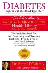 Book cover of Diabetes: Fight It with the Blood Type Diet by Peter J. D'Adamo
