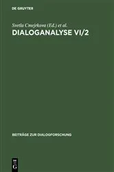 Book cover of Dialoganalyse VI/2 by Svetla Cmejrkova