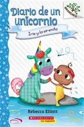 Book cover of Diario de un Unicornio #5: Iris y la sirenita (Bo and the Merbaby) by Rebecca Elliott