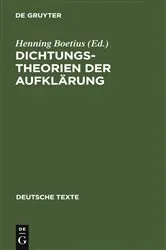 Book cover of Dichtungstheorien der Aufklärung by Henning Boetius