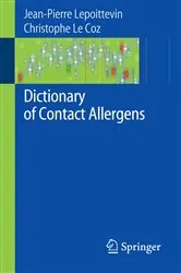 Book cover of Dictionary of Contact Allergens by Jean-Pierre Lepoittevin