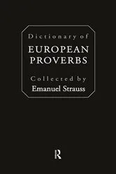 Book cover of Dictionary of European Proverbs by Emanuel Strauss