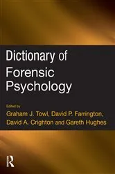 Book cover of Dictionary of Forensic Psychology by Unknown