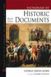 Book cover of Dictionary of Historic Documents by George Childs Kohn