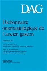 Book cover of Dictionnaire onomasiologique de l’ancien gascon (DAG). Fascicule 22 by Nicoline Winkler