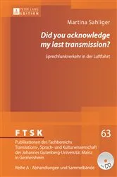 Book cover of «Did you acknowledge my last transmission?» by Unknown