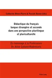 Book cover of Didactique du français langue étrangère et seconde dans une perspective plurilingue et pluriculturelle by Catherine Blons-Pierre
