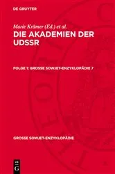 Book cover of Die Akademien der UdSSR. Folge 1 by Marie Krämer