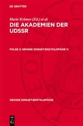Book cover of Die Akademien der UdSSR. Folge 2 by Marie Krämer