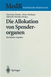 Book cover of Die Allokation von Spenderorganen by Unknown