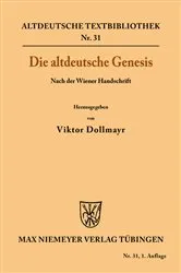 Book cover of Die altdeutsche Genesis by Unknown