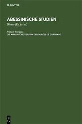 Book cover of Die amharische Version der Soirées de Carthage by François Bourgade