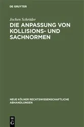 Book cover of Die Anpassung von Kollisions- und Sachnormen by Unknown