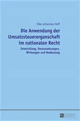 Book cover of Die Anwendung der Umsatzsteuerorganschaft im nationalen Recht by Unknown