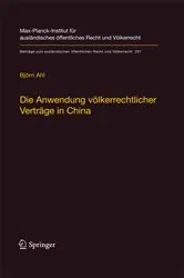 Book cover of Die Anwendung völkerrechtlicher Verträge in China by Björn Ahl