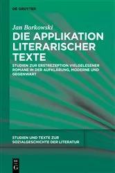 Book cover of Die Applikation literarischer Texte by Jan Borkowski