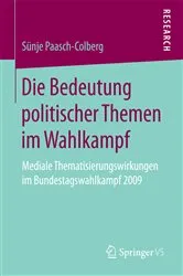 Book cover of Die Bedeutung politischer Themen im Wahlkampf by Unknown