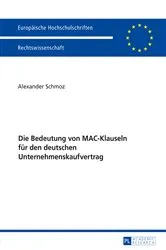 Book cover of Die Bedeutung von MAC-Klauseln fuer den deutschen Unternehmenskaufvertrag by Unknown