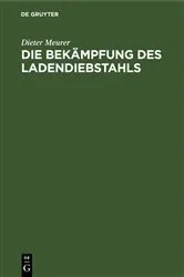 Book cover of Die Bekämpfung des Ladendiebstahls by Unknown
