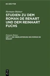 Book cover of Die Überlieferung des Roman de Renart by Hermann Büttner
