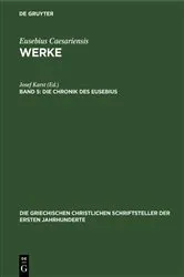 Book cover of Die Chronik des Eusebius by Josef Karst