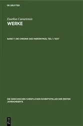 Book cover of Die Chronik des Hieronymus, Teil 1: Text by Eusebius