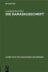 Book cover of Die Damaskusschrift by Leonhard Rost
