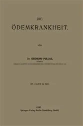 Book cover of Die Ödemkrankheit by Siegmund Pollag