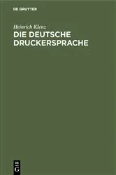 Book cover of Die deutsche Druckersprache by Unknown