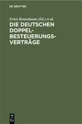 Book cover of Die deutschen Doppelbesteuerungsverträge by Unknown