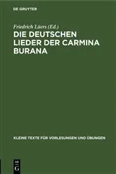 Book cover of Die deutschen Lieder der Carmina Burana by Friedrich Lüers