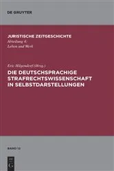 Book cover of Die deutschsprachige Strafrechtswissenschaft in Selbstdarstellungen by Eric Hilgendorf