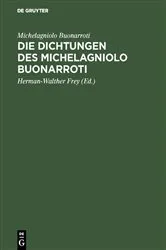 Book cover of Die Dichtungen des Michelagniolo Buonarroti by Michelagniolo Buonarroti
