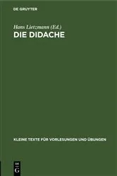 Book cover of Die Didache (4th ed.) by Hans Lietzmann