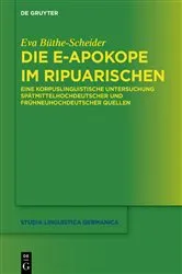Book cover of Die e-Apokope im Ripuarischen by Eva Büthe-Scheider
