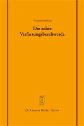 Book cover of Die echte Verfassungsbeschwerde by Christian Pestalozza