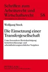 Book cover of Die Einsetzung einer Transfergesellschaft by Unknown