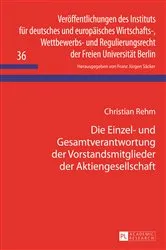 Book cover of Die Einzel- und Gesamtverantwortung der Vorstandsmitglieder der Aktiengesellschaft by Unknown