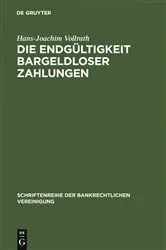 Book cover of Die Endgültigkeit bargeldloser Zahlungen by Unknown