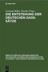 Book cover of Die Entstehung der deutschen daß-Sätze (2nd ed.) by Gertraud Müller